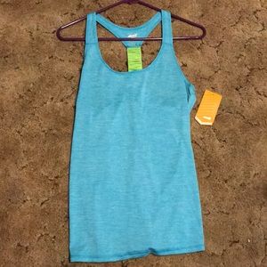 blue razor back tank top
